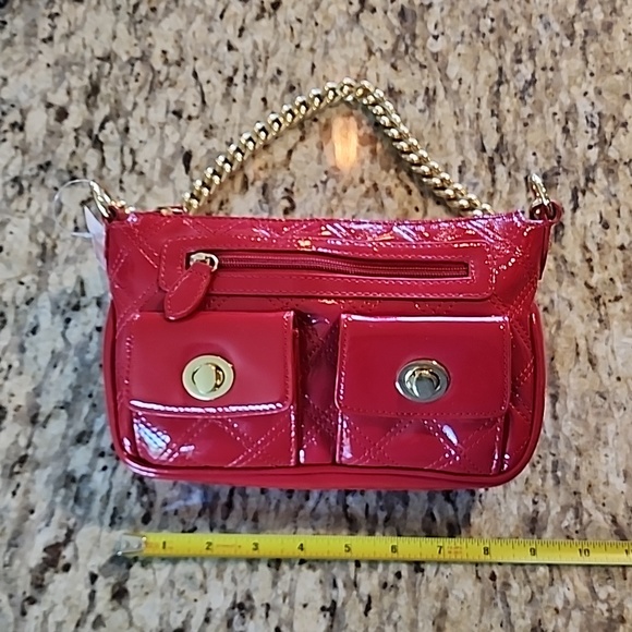 Cherry Red Patent Leather Evening Bag - Picture 7 of 11